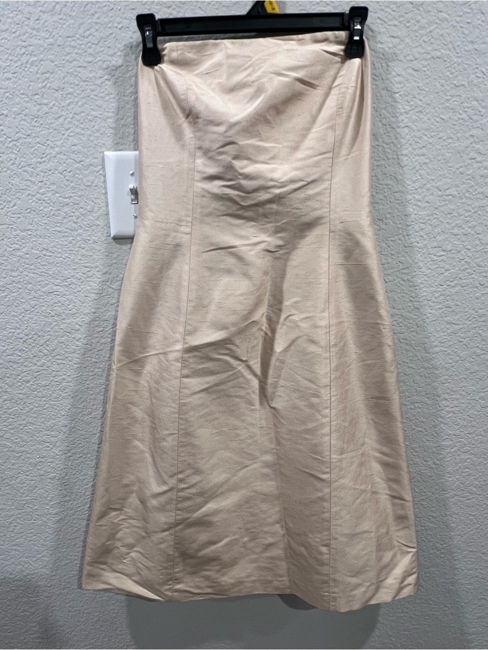 Ann Taylor Cream Beige Midi Dress with A-Line Silhouette